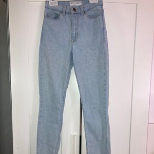 American Apparel Light Wash Skinny Jeans